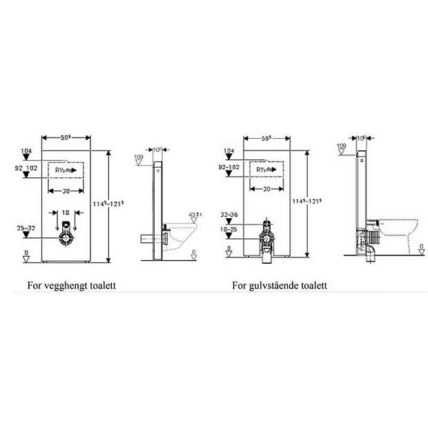 Vegghengt Toalett Monteringsanvisning () Vegghengt Toalett Monteringsanvisning